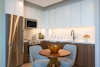 a kitchen with a sink and a window